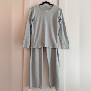 LAKE Pajamas - green & white striped